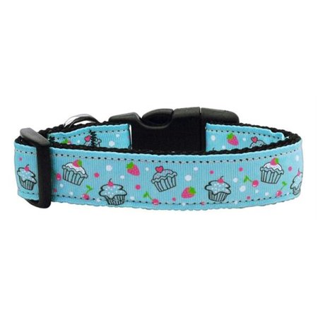 UNCONDITIONAL LOVE Cupcakes Nylon Ribbon Collar Baby Blue Large UN787875